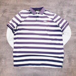 VTG Y2K 2000's 00's RLX Ralph Lauren Gradient Golf Polyester Oversize Polo Shirt